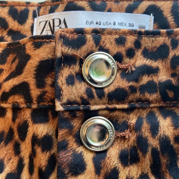 NWOT Zara Animal Print Skinny Pants - Picture 4 of 9